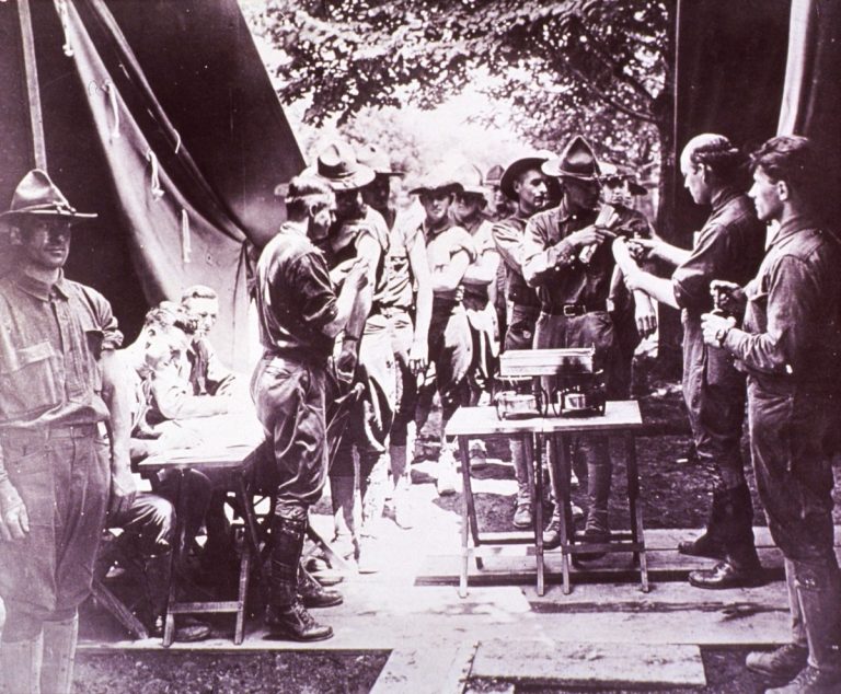 Typhoid immunization was required of all U.S service members