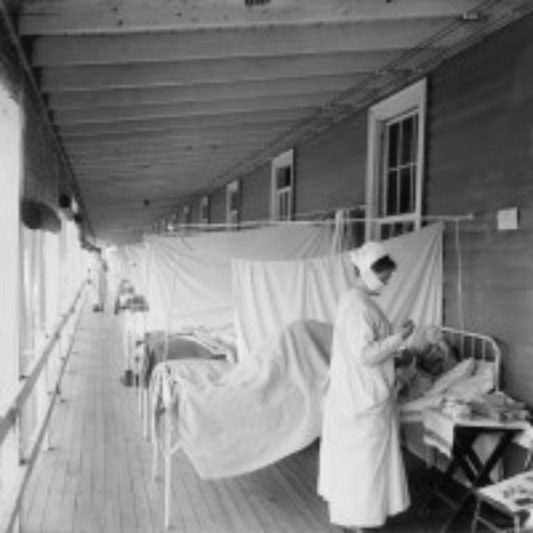 The first civilian influenza cases were reported in Boston