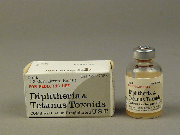Combination diphtheria and tetanus toxoids for pediatric use was first licensed in the U.S.
