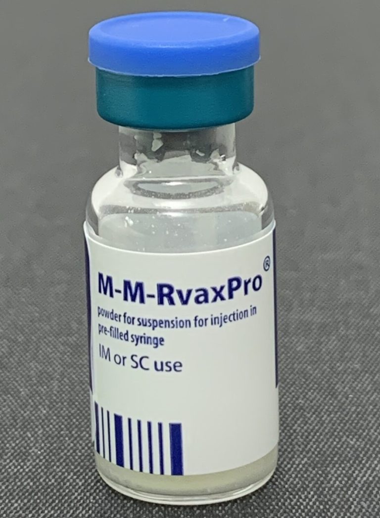 The RA 27/3 (human diploid fibroblast) strain of rubella vaccine (Meruvax II by Merck) was licensed; all other strains discontinued
